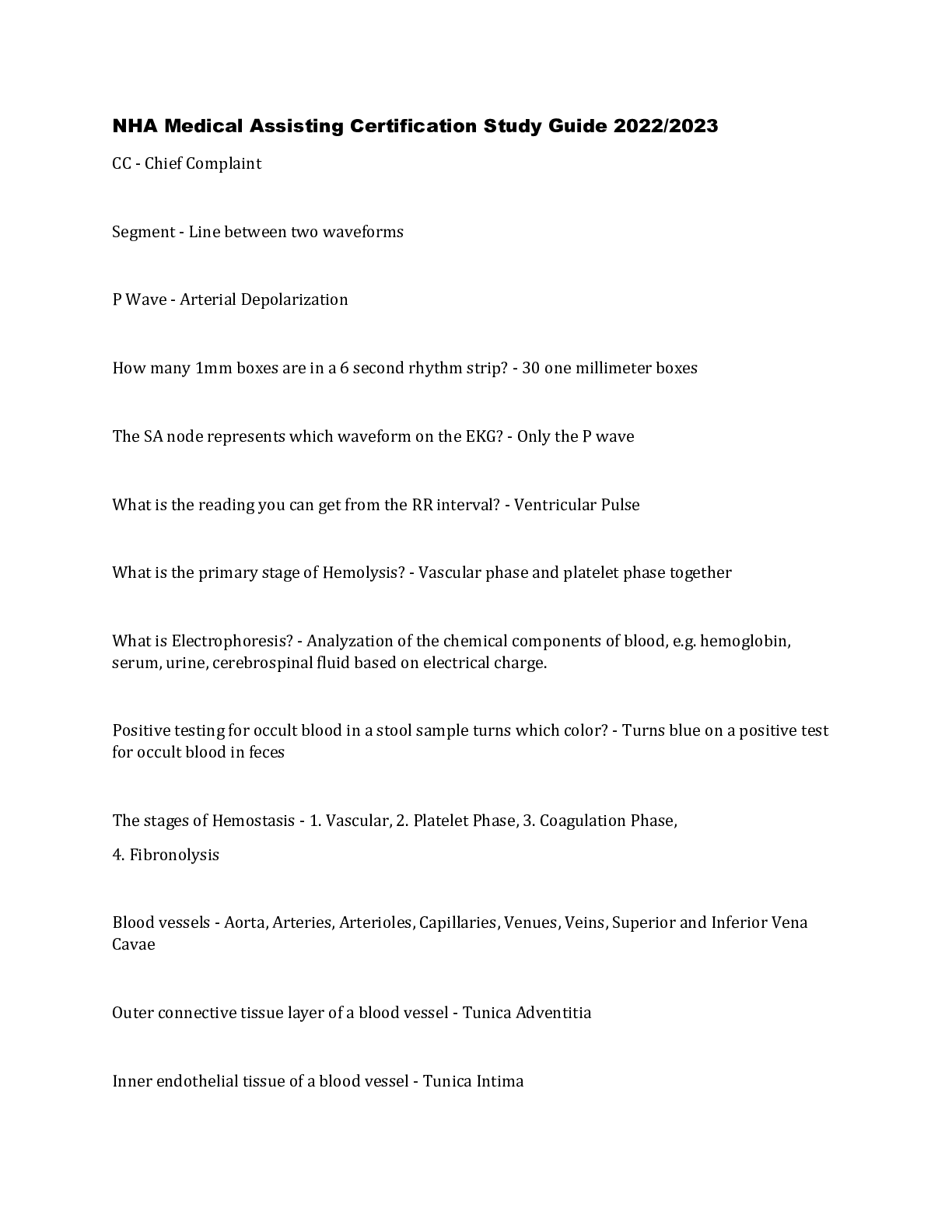 NHA Medical Assisting Certification Study Guide 2022/2023 Browsegrades